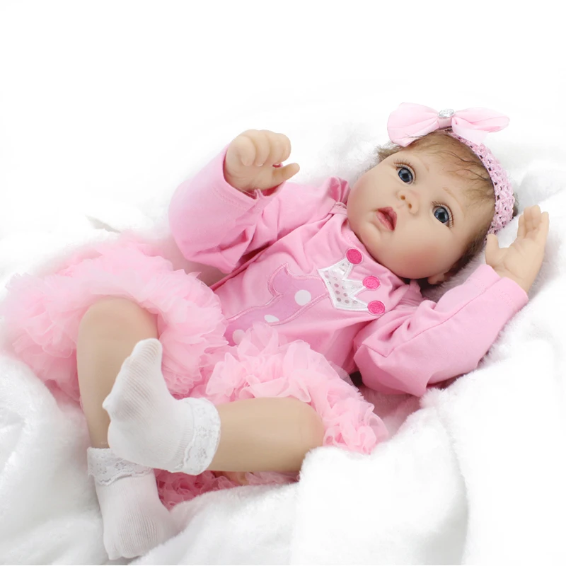 

NPKDOLL Baby Reborn Doll 22 Inch Lifelike Soft Silicone Reborn Toys Fashion Girls Vinyl Babies Toys in 2019