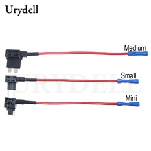 Мини маленький средний размер автомобильный держатель предохранителя добавить-а-цепь Копилка назад предохранитель кран адаптер с 10A Микро Мини Стандартный атм лезвие предохранитель