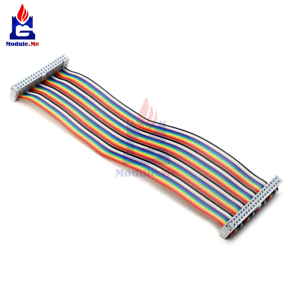 

Newest 20cm 40 Pins 40Pin Way GPIO Rainbow Ribbon Cable For Raspberry Pi Model B / Model B+