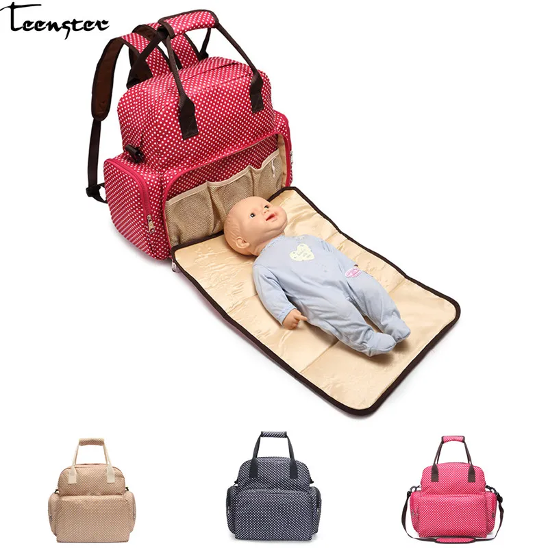 

Teenster Baby Bags for Mom Diaper Bag Backpack Handbag Removable Urine Pad Can Lie Down Baby Care Nappy Stroller Bag Baby Stuff