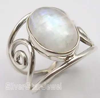 

Real OVAL RAINBOW MOONSTONE HANDCRAFTED Ring Any Size CHRISTMAS DAYDA
