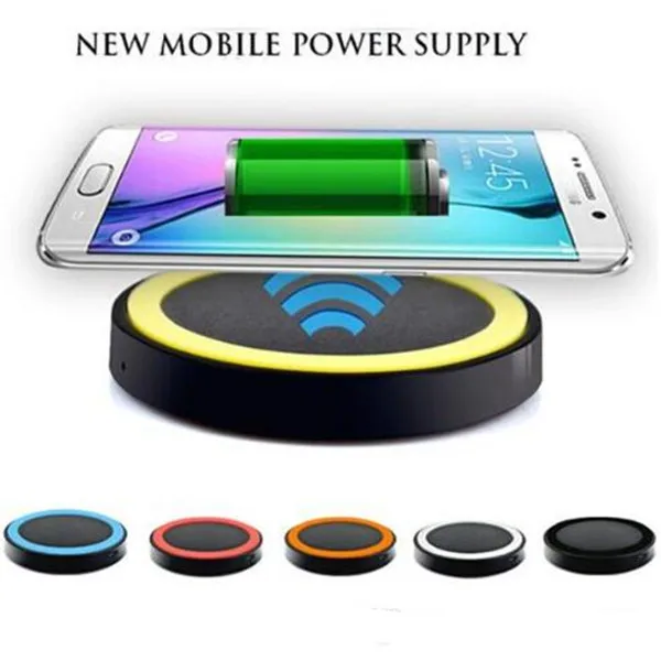 Colorful S6 Wireless Charger Pad Cell phone Mini Charge Pad for Samsung