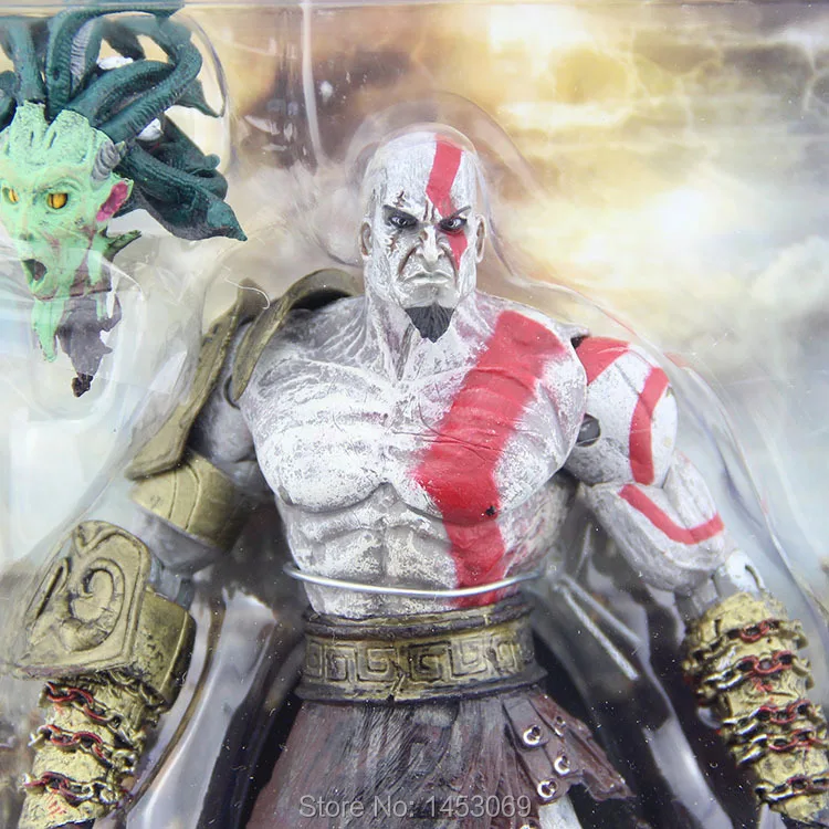 God of War 1 шт. 7," NECA God of War Кратос из золотого флиса Броня с головой Медузы ПВХ фигурка коллекция# GOW002