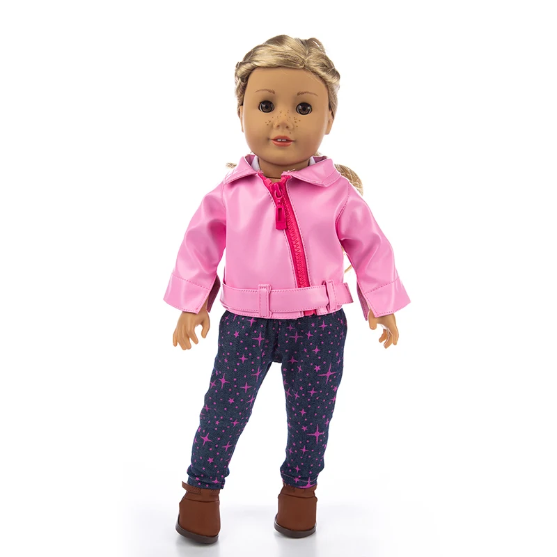 Leather Set Clothes fits for American girl 18