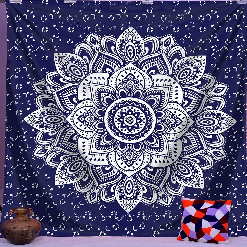

Mandala Tapestry Indian Elephant Tapestry Forest Bohemia Tapestry Wall Hanging Yoga Shawl Pad Art Carpet
