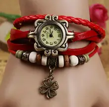 good quality fashion vintage quartz watch women genuine cow leather wristwatch 28L16