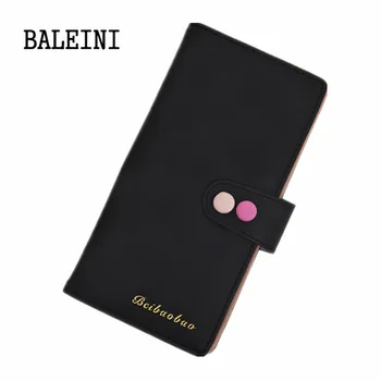 

Top Quality Latest Lovely Leather Long Women Wallet Fashion Girls Change Clasp Purse Money Coin Card Holders wallets Carteras