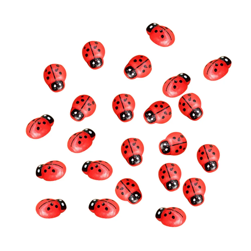 10Pcs Garden Decoration Outdoor Miniature Decoration Coccinella Septempunctata Resin Craft DIY Little Garden Decor Jardinage#30G