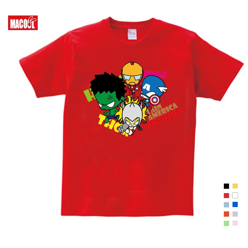 Free Shipping 2019 t-shirt Superman/Batman/spider Man/captain America /Hulk/Iron Man / T Shirt Boy Girls Cartoon T-shirt 3T-9T