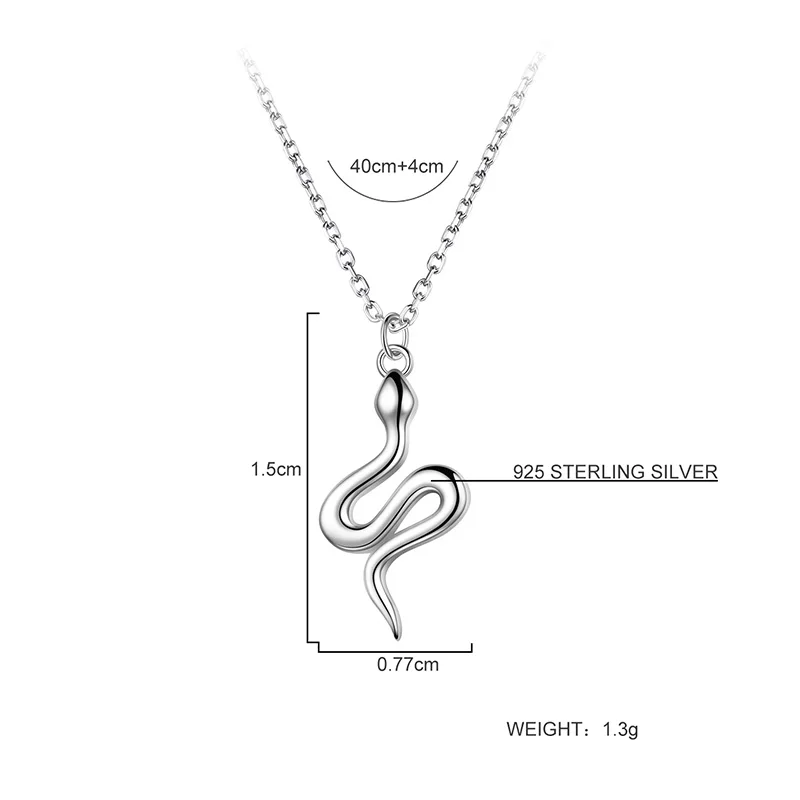 Shineland, мужские подвески в форме змеи, настоящее 925 пробы, серебряное ожерелье для женщин и мужчин, модные вечерние ювелирные изделия, подарок