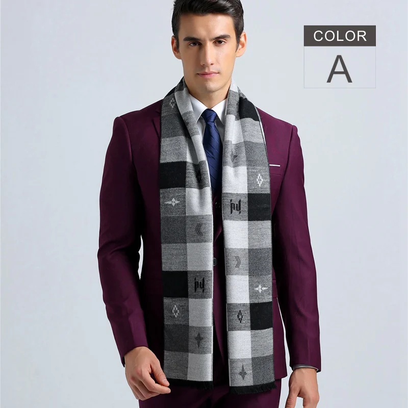 men wearing scarves Scarves men Scarf Top Quality mens 2017 New Pashmina Cashmere Gift Plaid Classic Style For man Dress Luxury Brand Scarfs Casual men's scarves & shawls Scarves