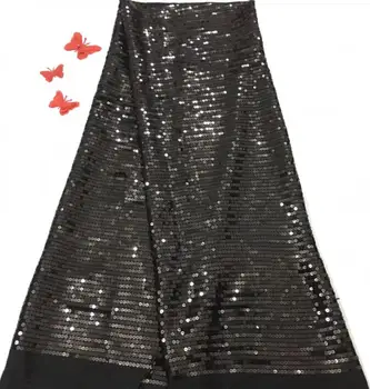 

embroidered tulle mesh lace fabric L-122726 african sequins tulle lace fabric for party dress