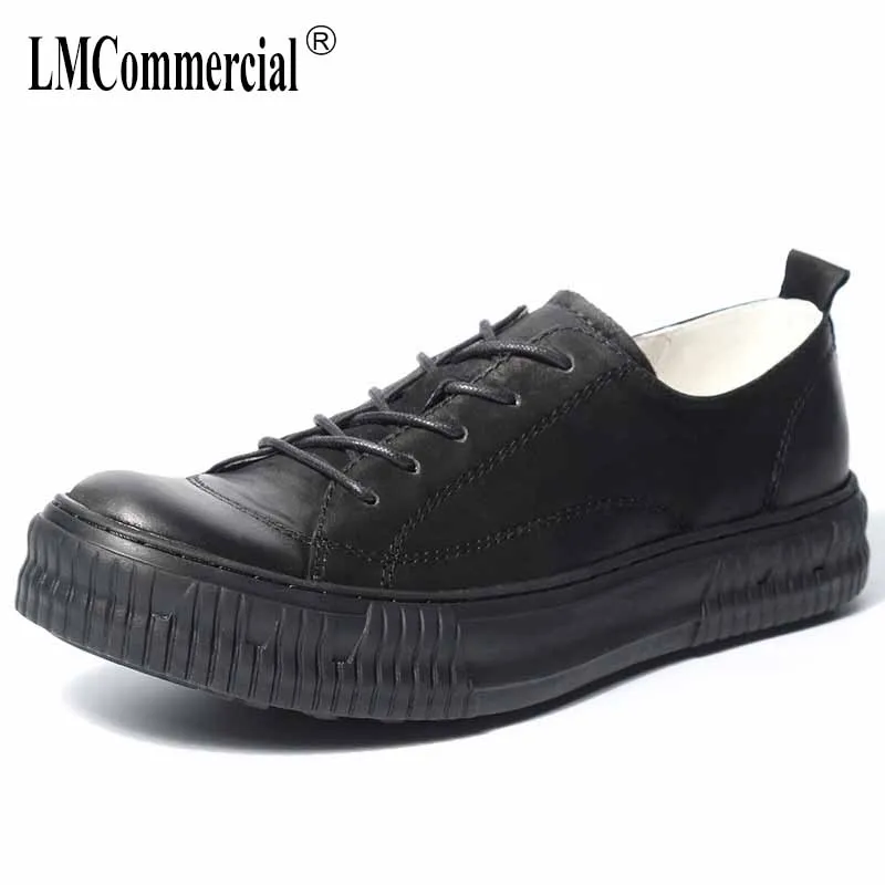 

men's British retro Genuine leather shoes all-match cowhide leisure shoes men breathable sneaker fashion spring autumn summer