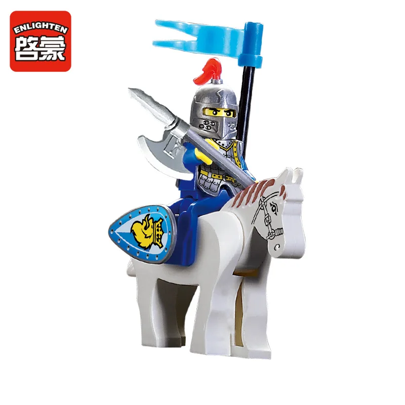 Enlighten 1018 Army Horse Carriage Knight Middle Ages DIY Building Blocks Toy
