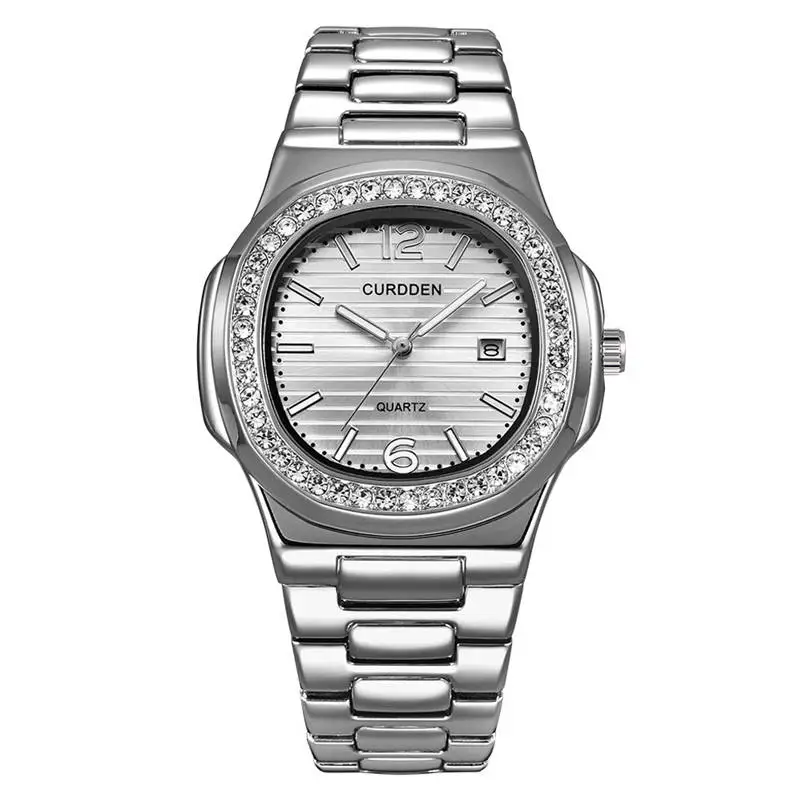 

CURDDEN Relogio Masculino Mens Watches Luxury Diamond Top Brand Men's Fashion Casual Dress Watch Quartz Clock Wristwatches 661D2