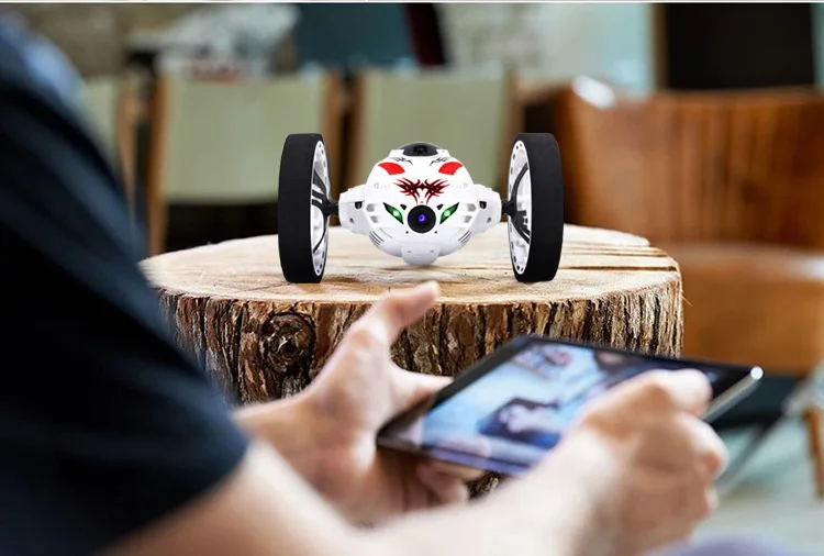 Новейшая модная Подарочная обновленная версия для мальчиков, RC Stunt Car 4CH 2,4 GHz Jumping Sumo пульт дистанционного управления с 2.MP HD wifi камерой