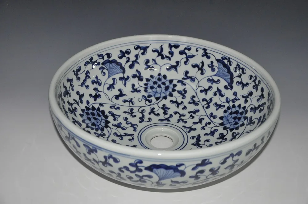 Buy Oriental Hand Painted Blue And White Ceramic
