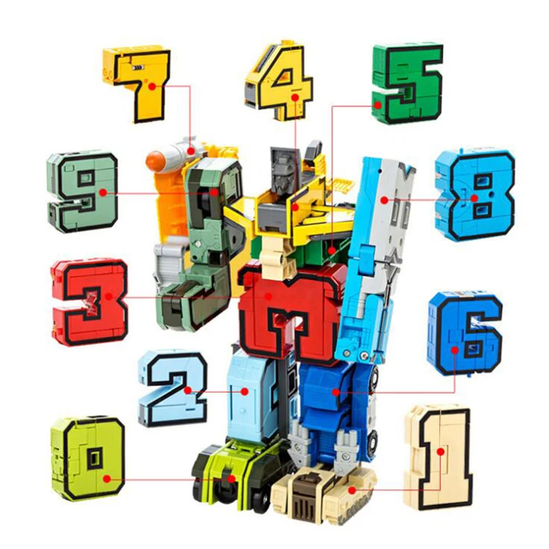 15Pcs Creative Blocks Assembling Educational Blocks Action Figure Transformation Number Robot Deformation Robot Toy For Children 15Pcs Creative Blocks Assembling Educational Blocks Action Figure Transformation Number Robot Deformation Robot Toy For Children