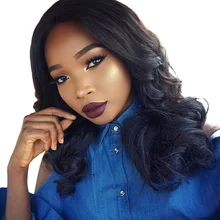 Full Lace Human Hair Wigs For Black Women 180% Density Brazilian Body Wave Wig Nature Color You May Remy Hair
