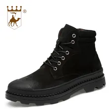 BACKCAMEL/мужские ботинки из натуральной кожи; высокие мотоботы в стиле ретро; теплые мотоботы; повседневная обувь на шнуровке; размеры 38-45