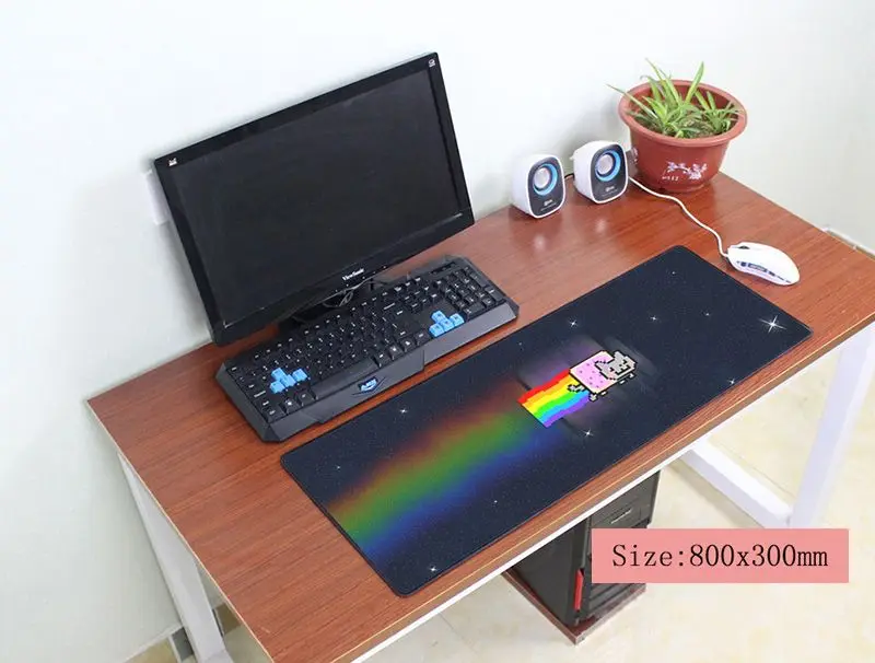 

nyan cat mouse pad 800x300mm pad to mouse notbook computer mousepad HD pattern gaming padmouse gamer to keyboard mouse mats