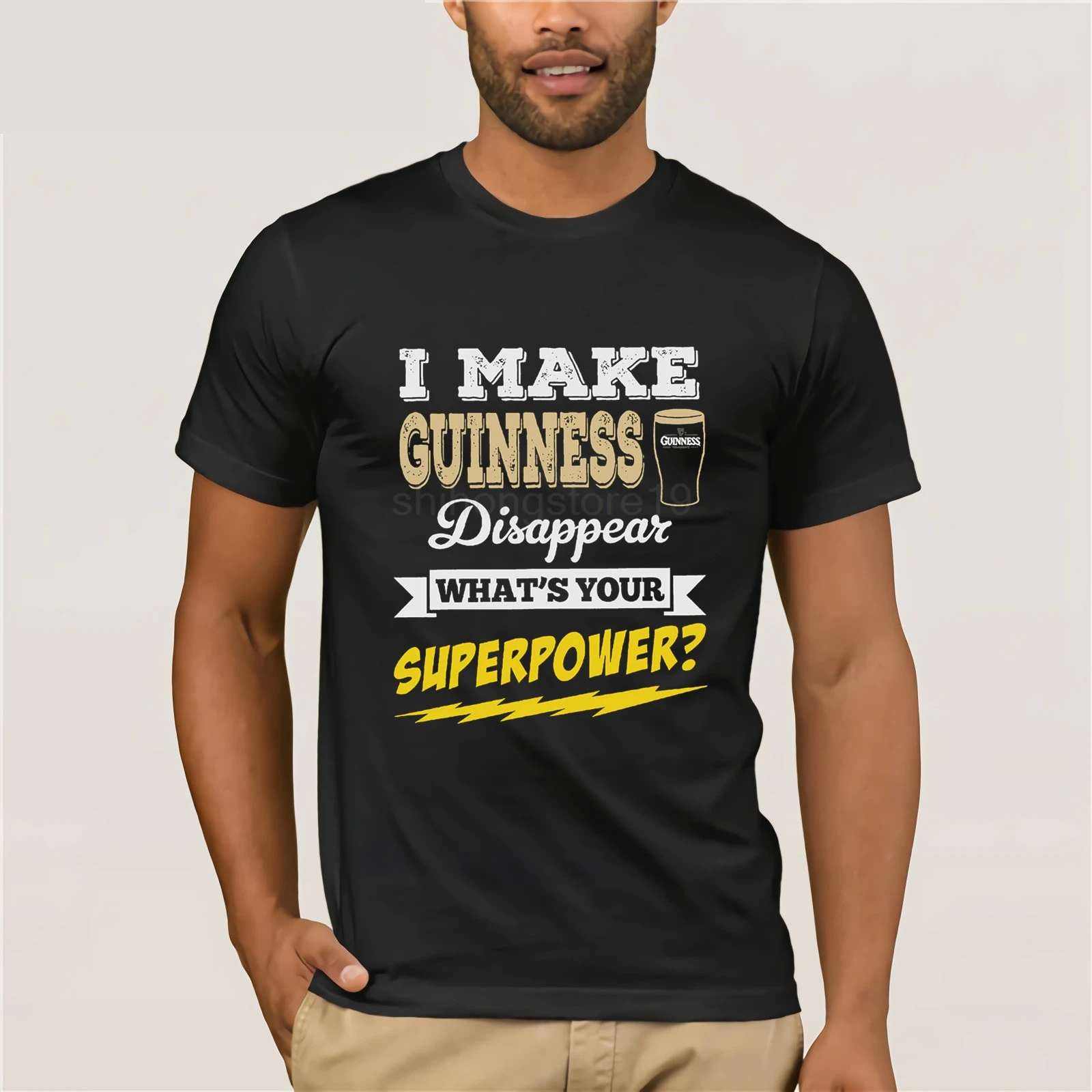 

I Make Guiness Disappear Whats Your Superpower Men's T-Shirt
