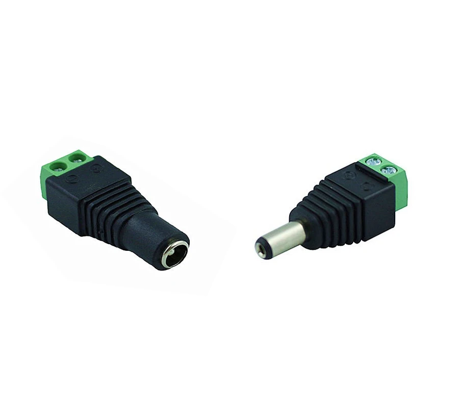 1 Pair 2.1 x 5.5 DC Power Male / 2.5X5.5 Female DC Power Plug Jack Adapter Connector Plug for CCTV Camera LED strip Light 1 Pair 2.1 x 5.5 DC Power Male / 2.5X5.5 Female DC Power Plug Jack Adapter Connector Plug for CCTV Camera LED strip Light