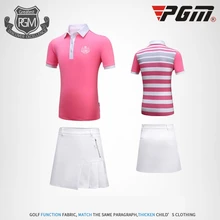 Girls Golf Summer Skirts Set Children Breathable Shirt Skirt Apparel Quick Dry Clothing Set Girls Tennis Badminton Suit AA60485