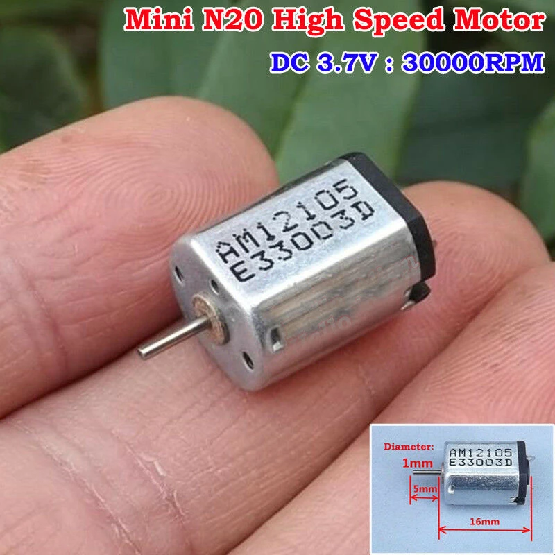 Микро N20 двигатель постоянного тока мини 10*12*15 мм электродвигатель 3V 3 7 V 30000 об/мин