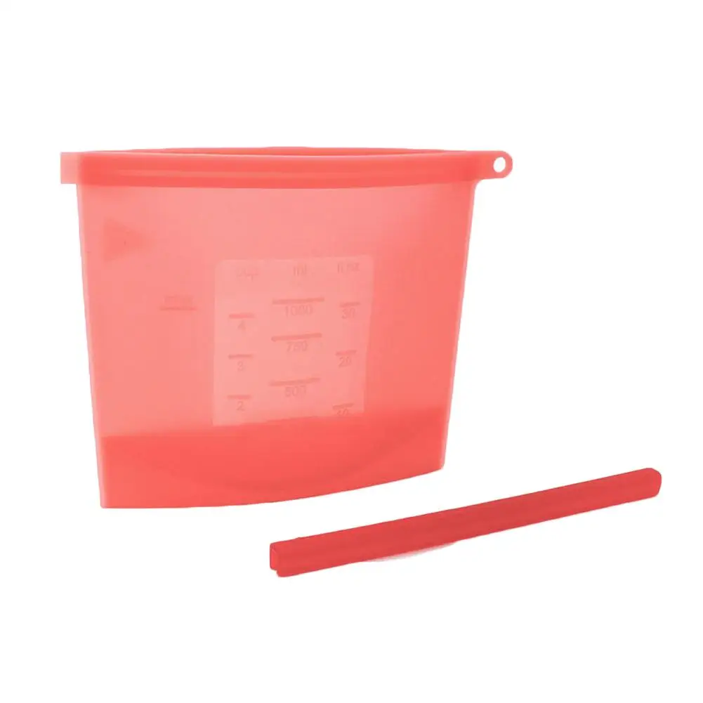 

1pcs Silicone Reusable Food Sealing Storage Bags Refrigerator Fresh bag Vacuum Food Sealer Fruit Meat Ziplock Kitchen Organizer