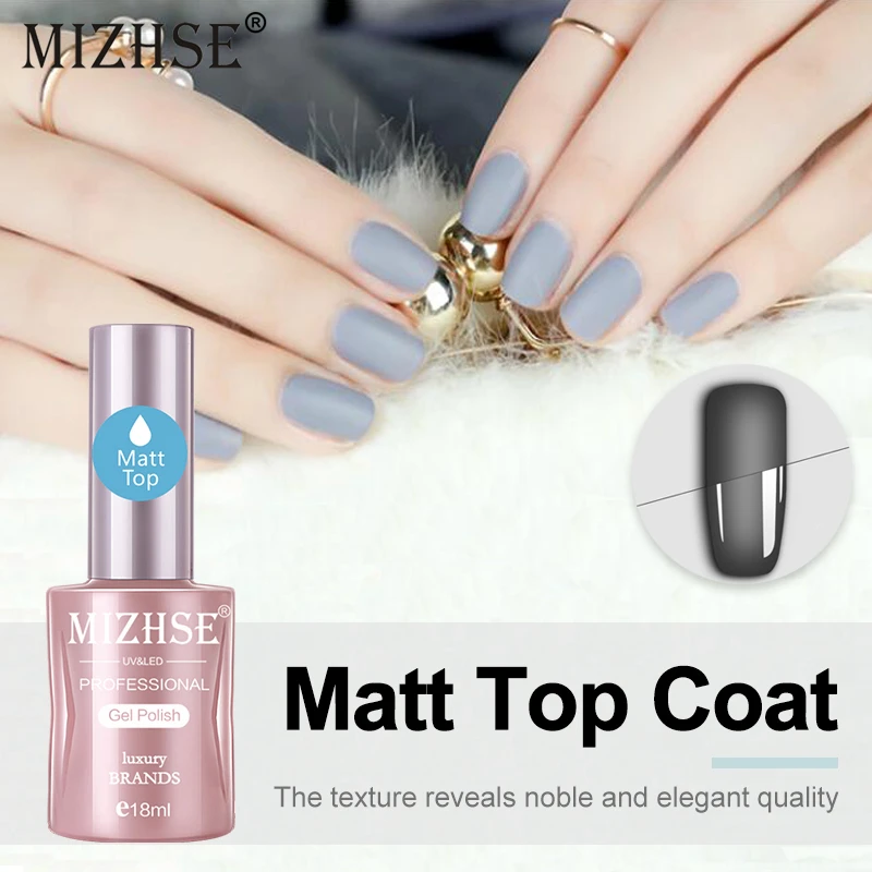 

MIZHSE 18ML Matte Gel Polish Nail Art UV Gel Lucky for Manicure Easy Cleaning Gel Varnish Glitter High Gloss Acrylic Glue