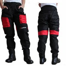 RacingTrousers DUHAN QUE Los Hombres de Motocross Motocicleta Montar A Prueba de Viento Pantalones Deportivos con Los Protectores de Rodilla