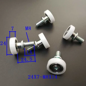 

Refrigerator, furniture track rollers/pulleys/wheels/runners packaged nylon and roller diameter 24mm with M8x14 bolt 10pcs/lot
