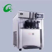 18~ 22л/ч Коммерческая мягкая машина для производства мороженого из нержавеющей стали Вертикальная настольная мягкая машина для мороженого