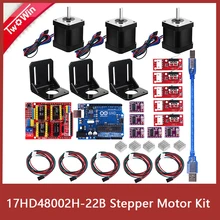 3d priter/kit de motor deslizante, a4988 driver + placa uno r3 + rampas 1.4 interruptor endstop + drv8825 motorista do motor + nema 17 motor