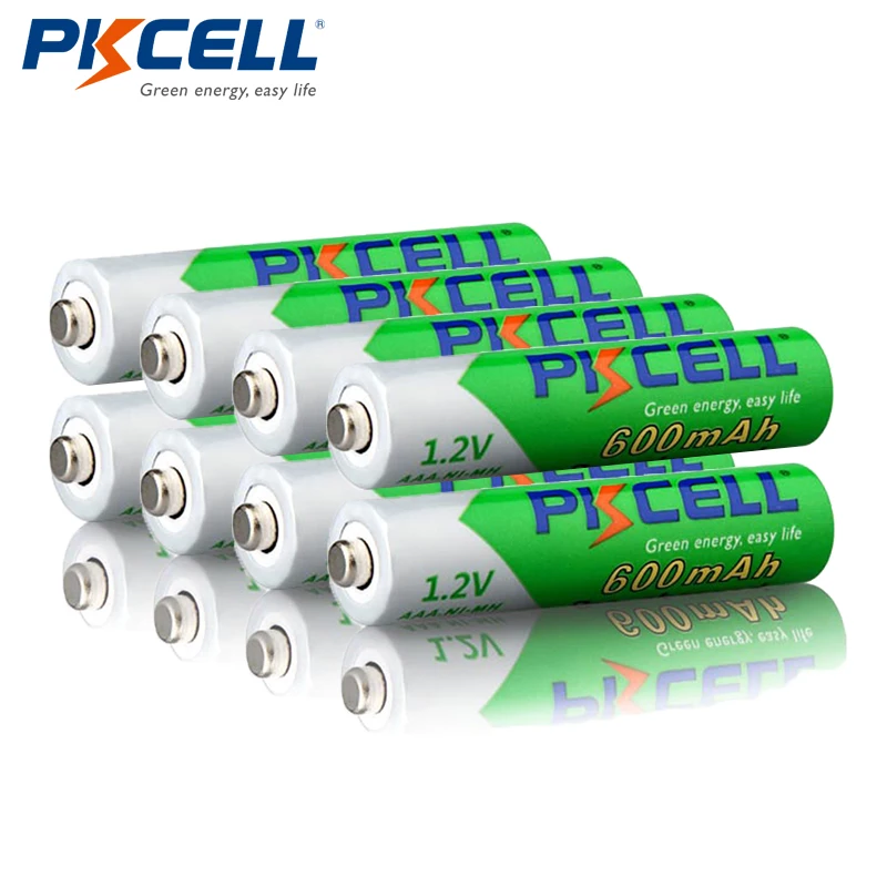 Акция-PKCELL 50 шт./лот 1,2 в 600 мАч AAA NIMH аккумуляторная батарея Ni-MH низкая саморазряжающаяся предварительно заряженная батарея