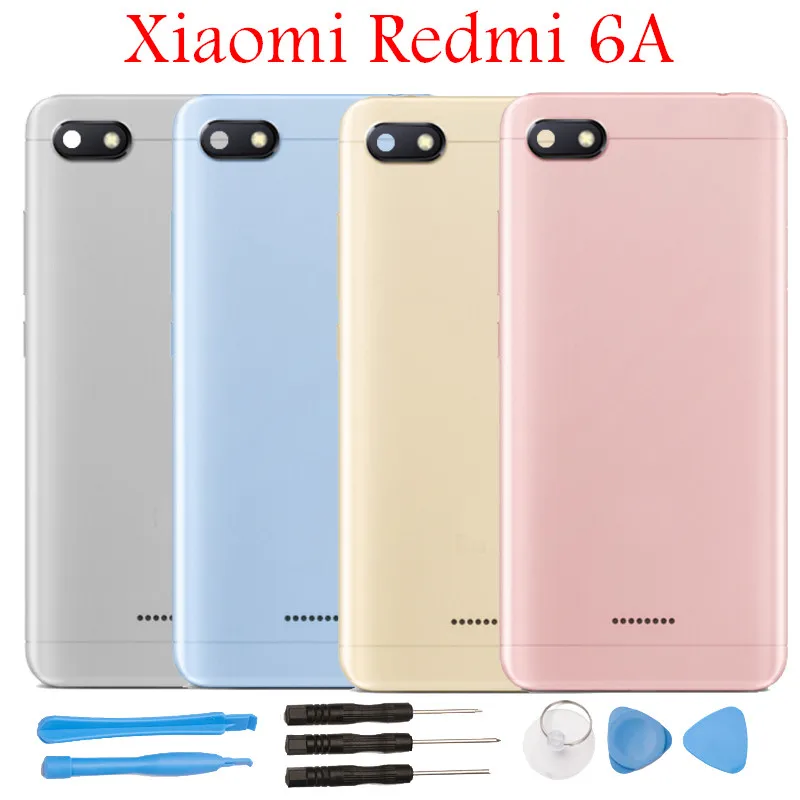 

5.45" for Xiaomi Redmi 6A Battery Back Cover Rear Cover Housing Door Side Key Camera Glass Lens Spare Parts Repair Tools