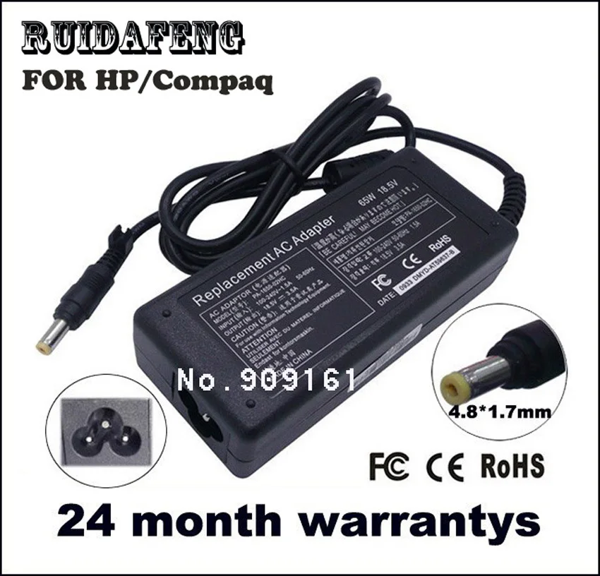 

18.5V 3.5A 4.8x1.7mm AC Adapter Laptop Charger For hp compaq 500 510 520 530 540 550 620 625 CQ515