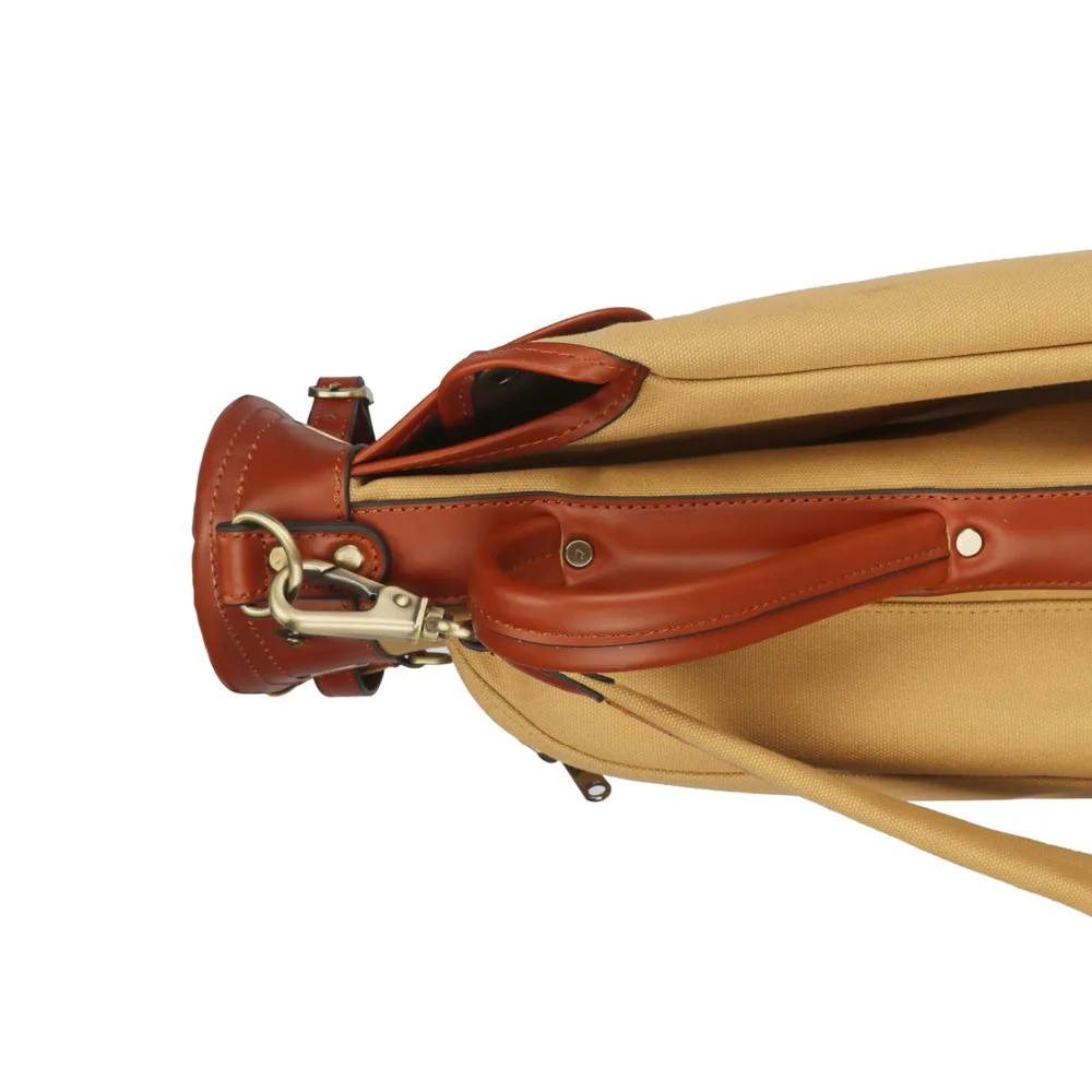 Tourbon винтажная сумка в стиле карандаша для клюшек для гольфа, холщовая и кожаная сумка для гольфа с боковыми карманами для клубов, межслойная крышка 87 см