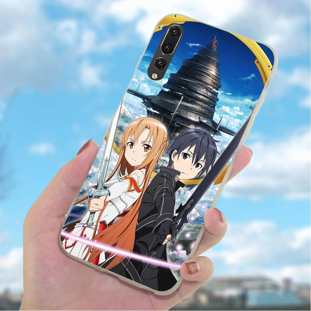 Мягкий TPU SAO аниме чехол для телефона Huawei P9 Lite P8 P20 P30 Pro P10 Mini P Smart Mate 10 20 Hybrid|Бамперы| |