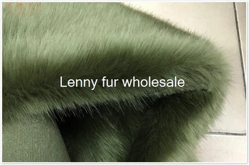 

High quality Army green fox fur fabric pile 3cm faux fur fabric,clothing shoes material,180cmX45cm(half yard)/pcs