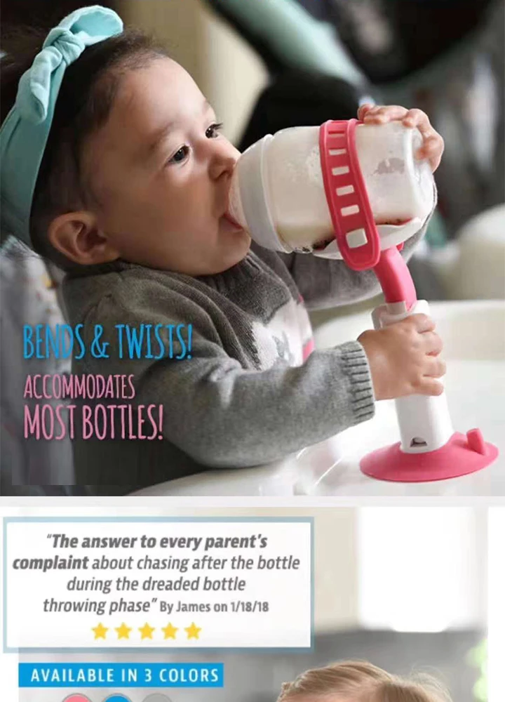 Drop shipping Baby Bottle Rack Free Hand Bottle Holder Feeder Bottles