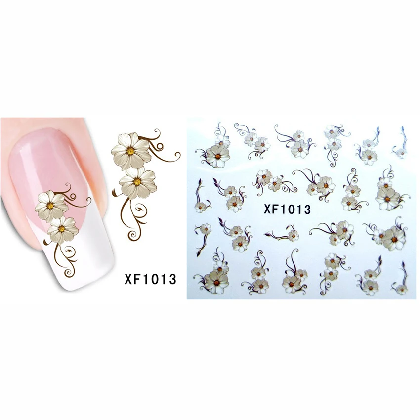 

30Pcs/ Lot 30 New Kinds Pattern Design Daisy Nail Art Salon Water Decals Art Transfer WaterMark Stickers nail art decorations