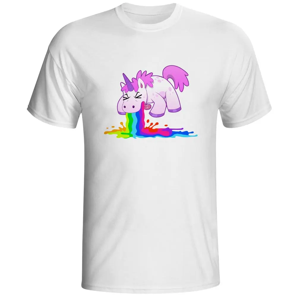 

My Little Rainbow Unicorn Is Drunk T Shirt Parody Brand Print Fashion T-shirt Style Funny Punk Unisex Tee