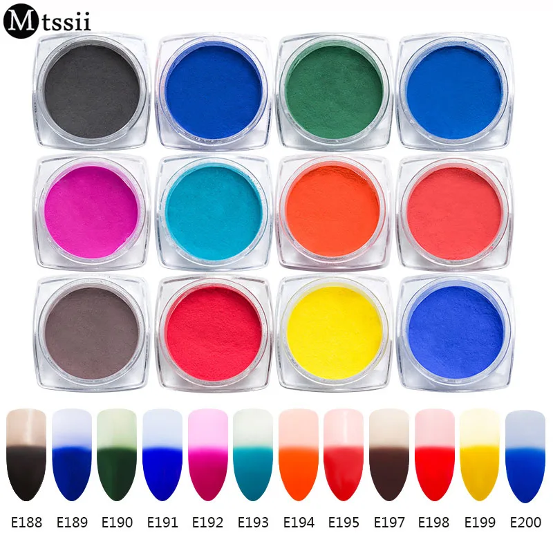 

FOUR LILY 1Box Thermal Pigment Dust 1g Temperature Color Change Glitter Powder Manicure Nail Art Gradient Powder Gel Polish Dust