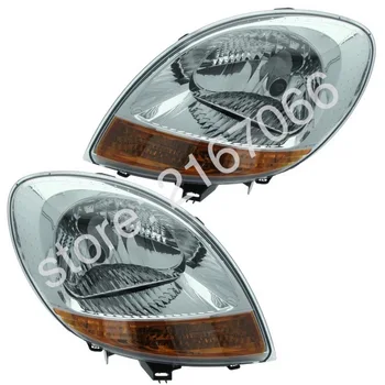 

Headlights for RENAULT KANGOO 2003 2004 2005 2006 2007 SET Left + Right PAIR - Chrome, Yellow Side Indicator