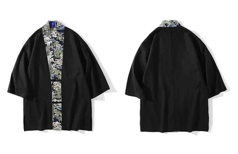 Японское кимоно кардиган для мужчин haori yukata мужской самурайский костюм одежда кимоно куртка мужская кимоно рубашка yukata haori KZ2020