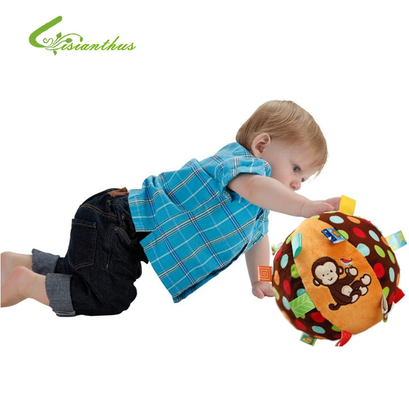 

Baby Toys Infant Rattles Educational Bebe Toys Boys Girls Stuffed Plush Ball with Bell Cloth Balls Free Drop Shipping Wholesale