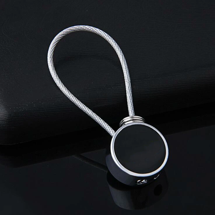 

10PCS/lot Double side String Keychain Keyring Key Chain Key Ring for Car Styling Accessories