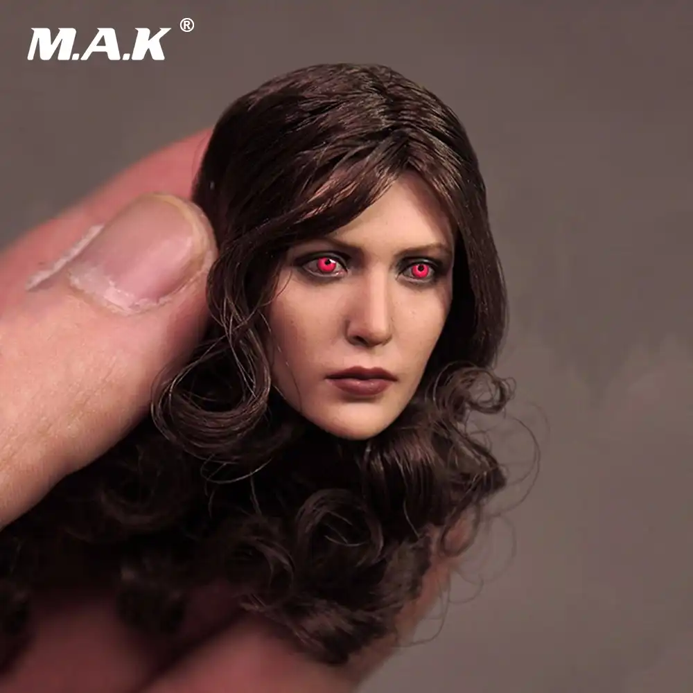 Female Head Scarlet Witch Long Hair 1//6 Elizabeth Olsen Sculpt F Female Action